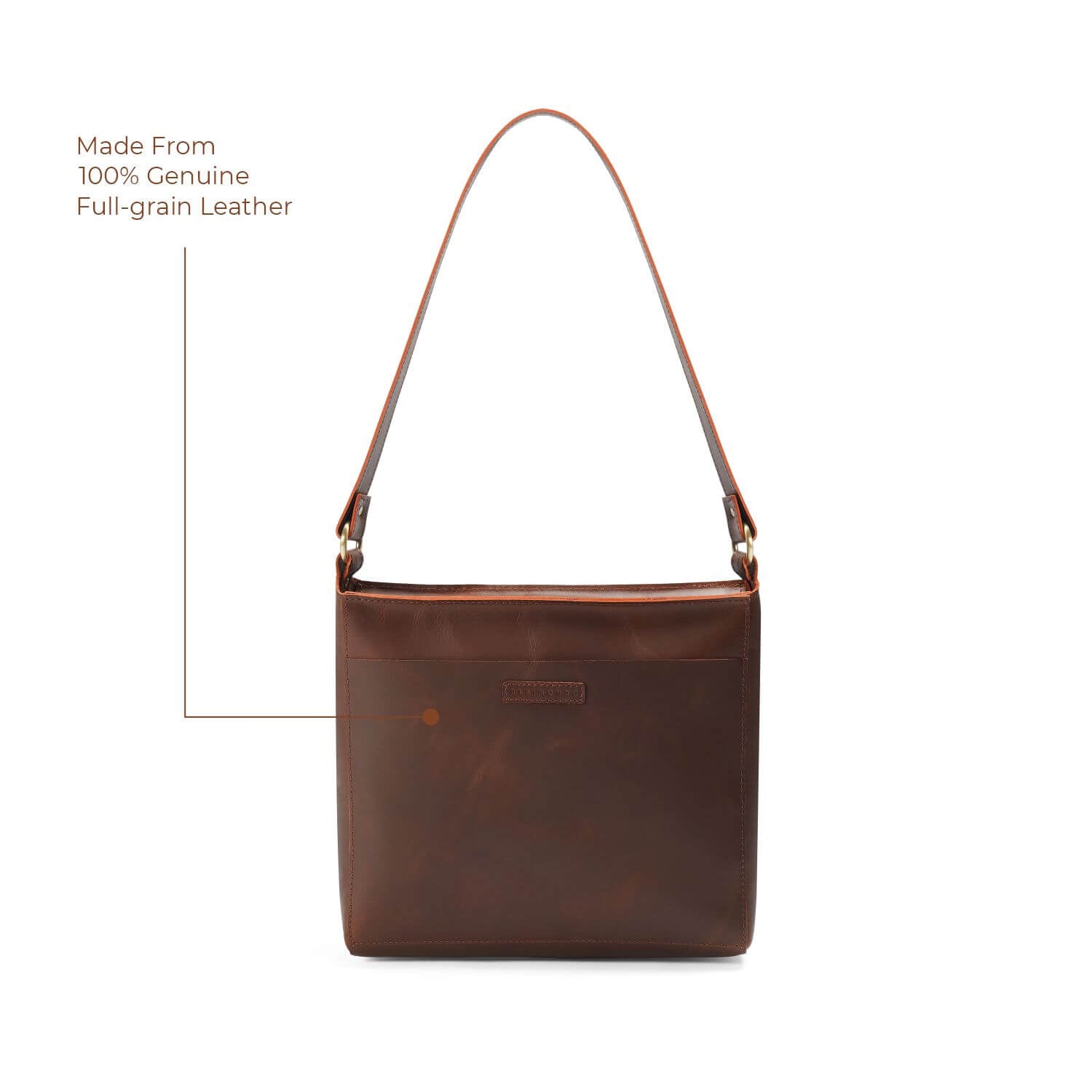 Lisbon Triangle Shoulder Bag | | Brown