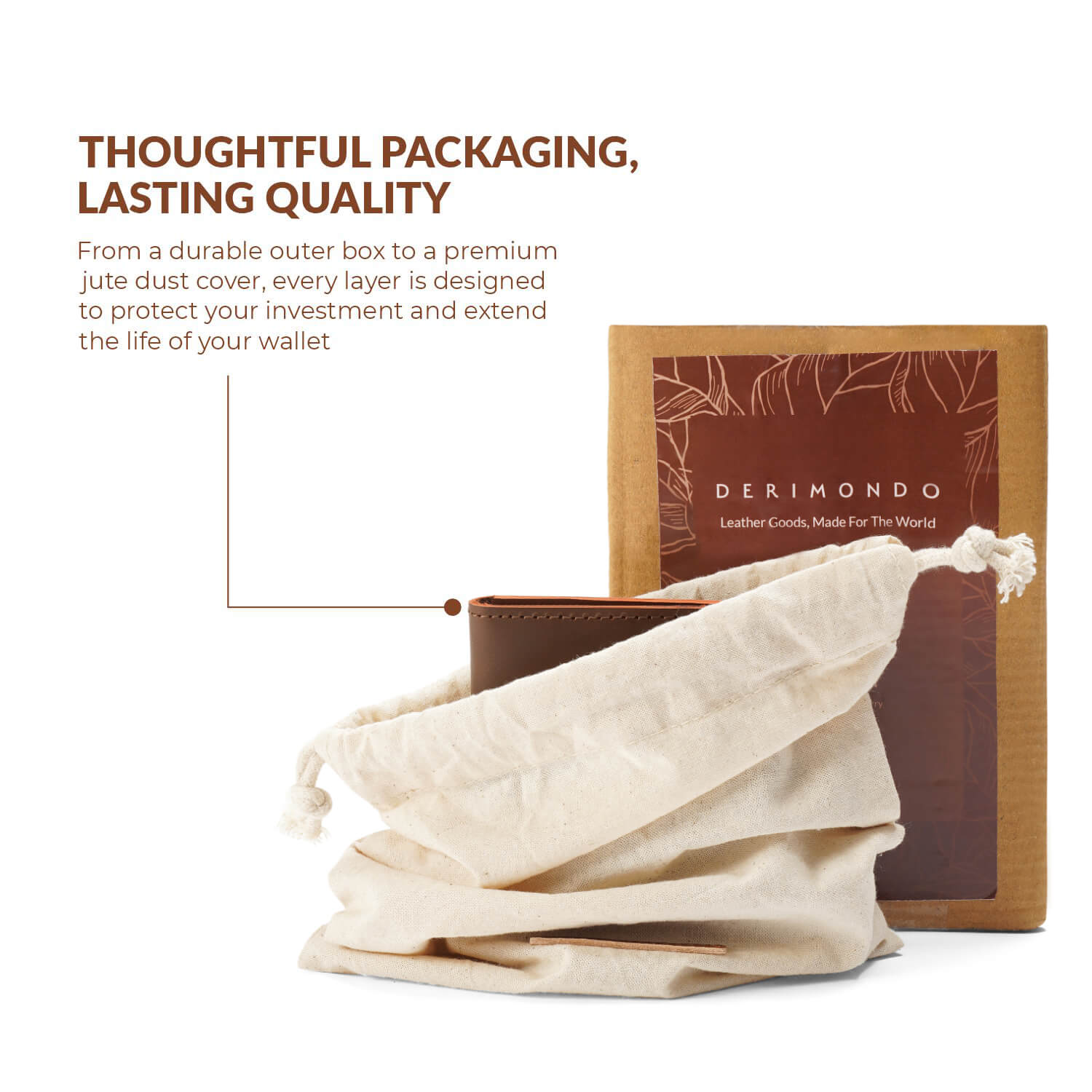 Prager Mini-Geldbörse (zweifach faltbar) | Braun