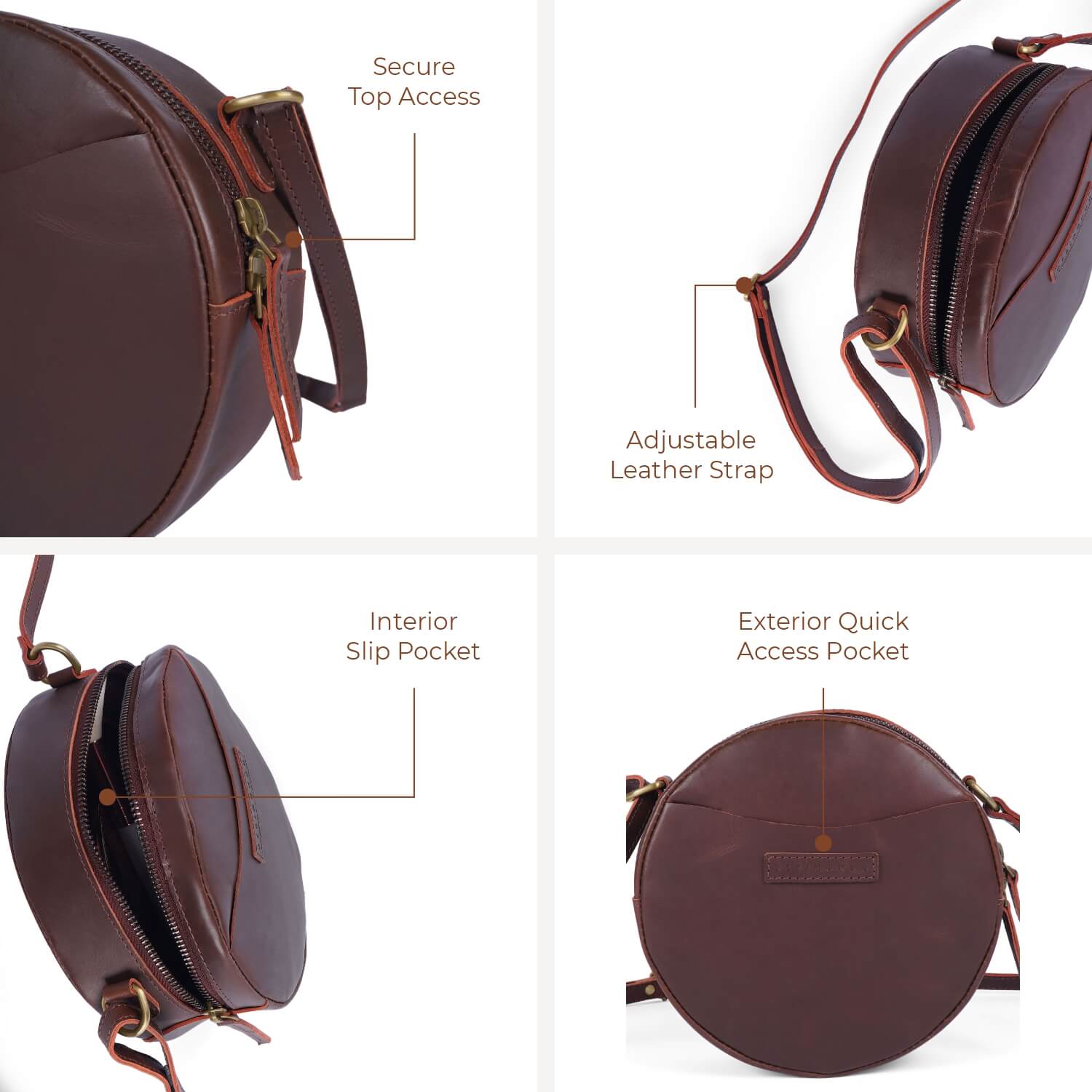 Borsa a tracolla da donna Seville Circle | | Marrone