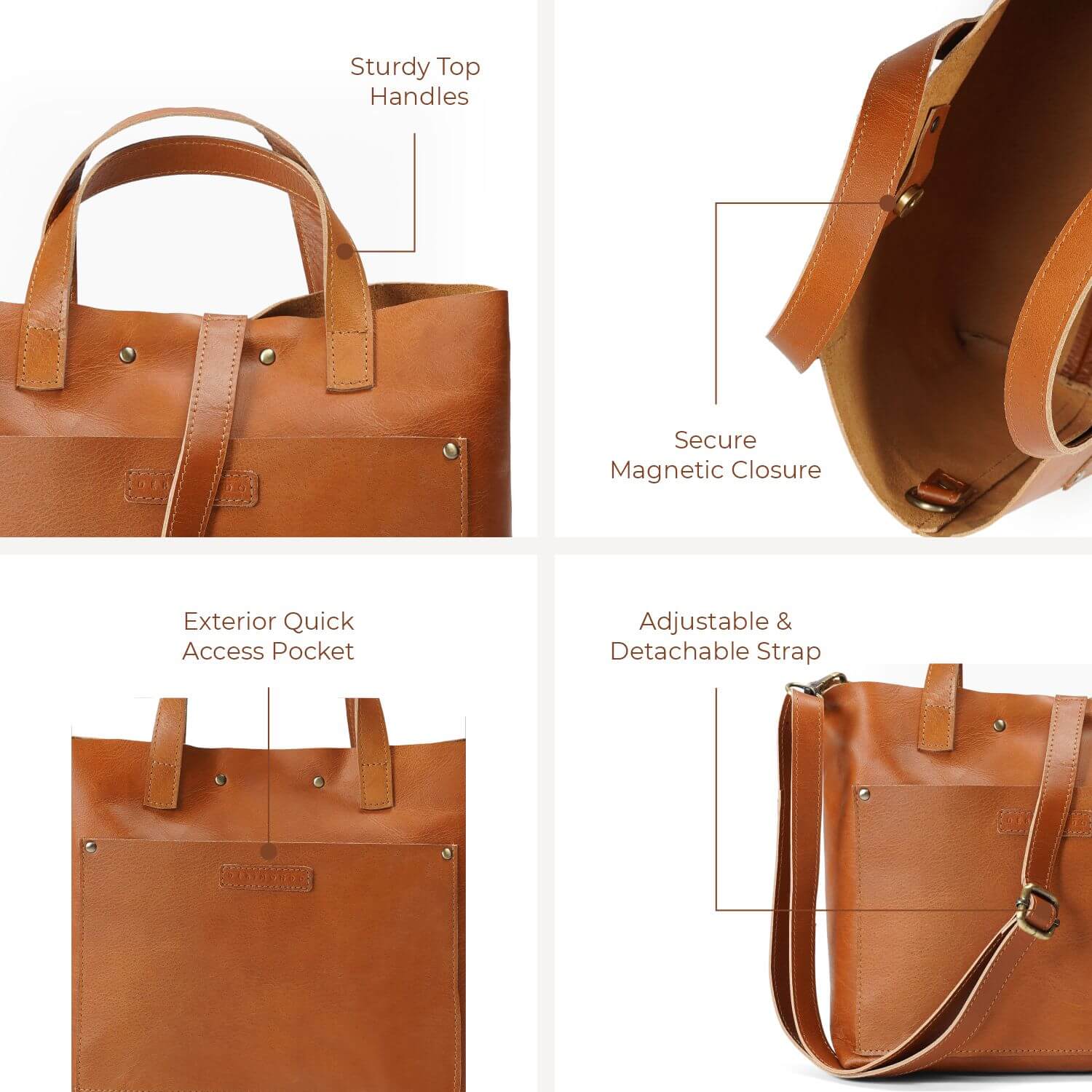 Borsa tote in pelle Verona Mini | | Marrone chiaro