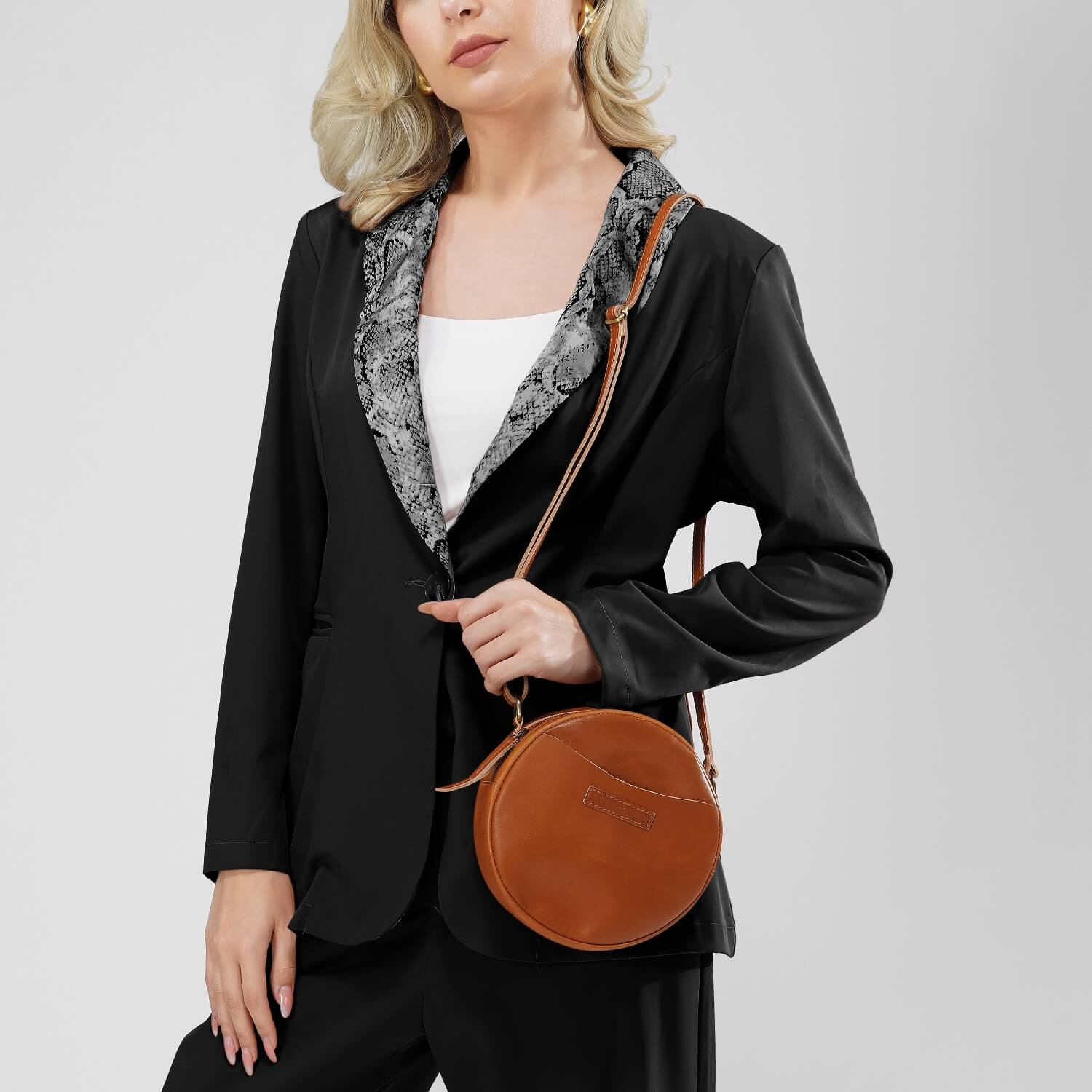 Seville Damen-Umhängetasche „Circle“ | | Hellbraun