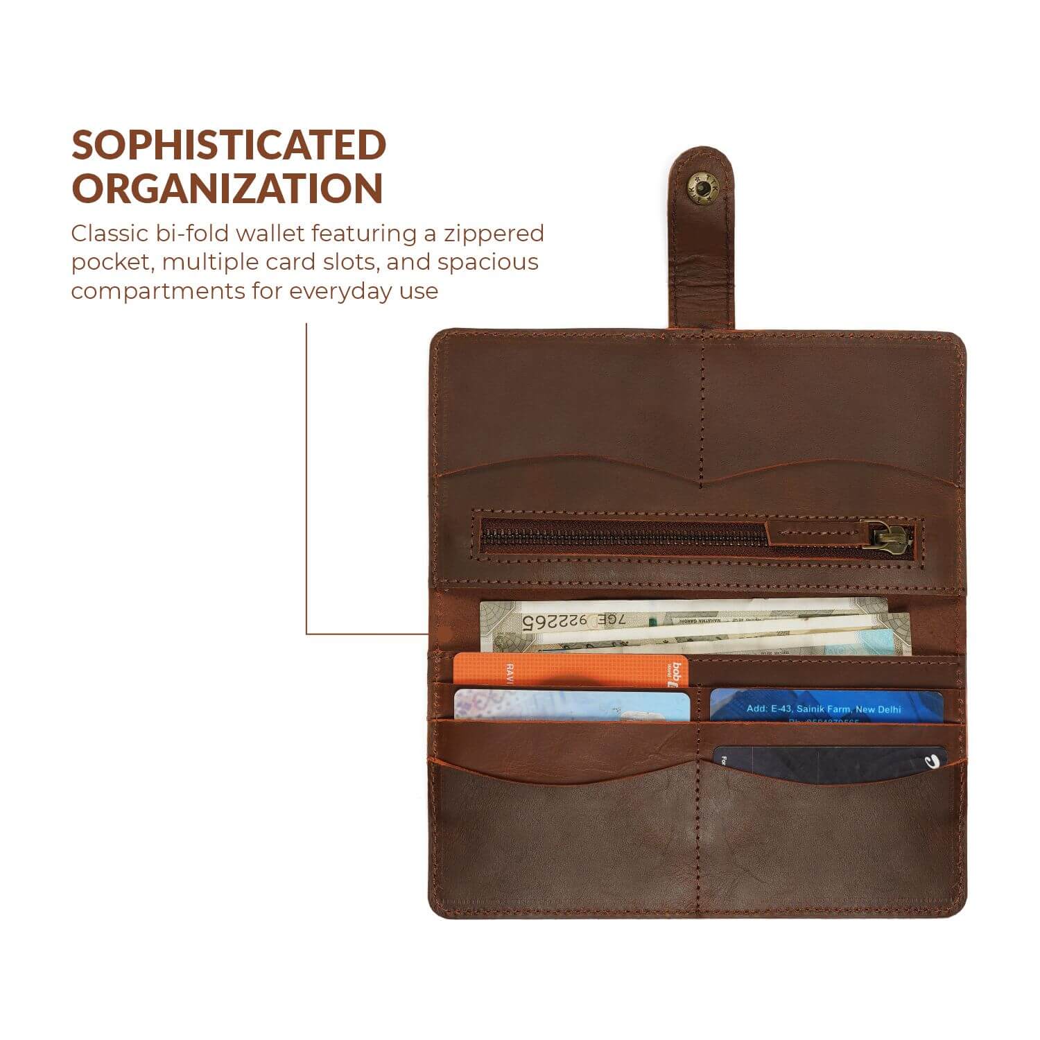 Milan Classic Bi-Fold Wallet | Braun