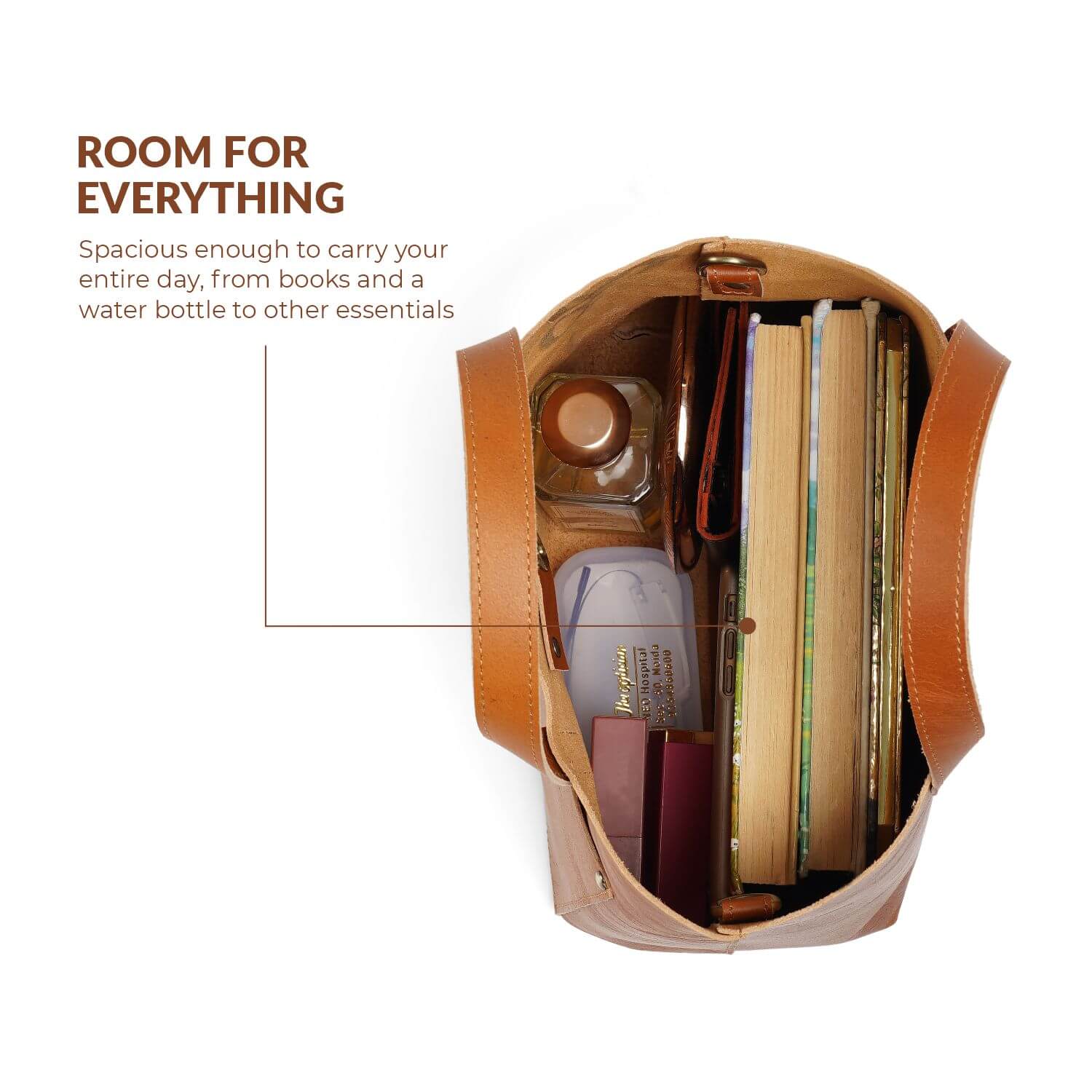 Borsa tote in pelle Verona Mini | | Marrone chiaro